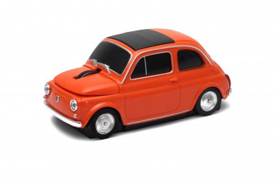AUTOMOUSE（オートマウス）　Fiat 500 Nouva (Oldtimer) オレンジ 無線マウス