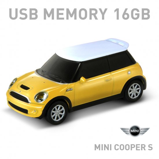 Mini Cooper S イエロー 16GB USBメモリー オートドライブ ...