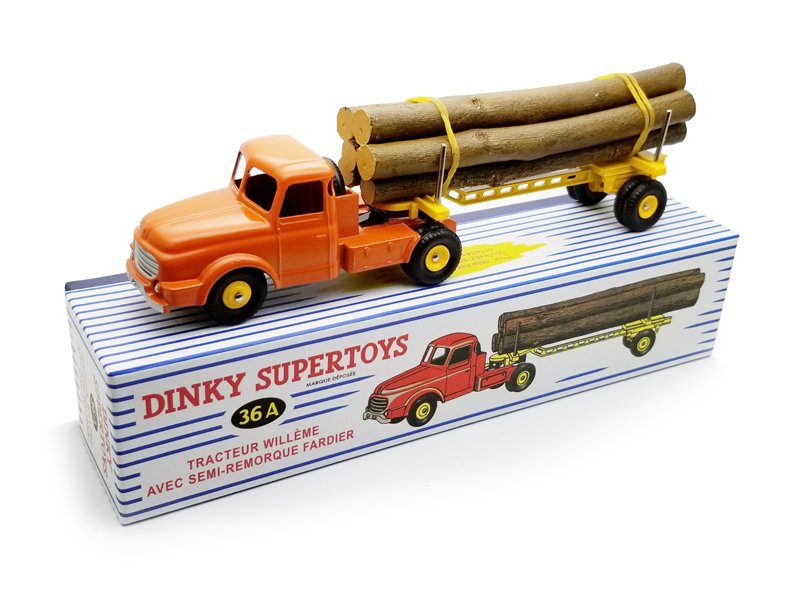 【DINKY TOYS】TRACTEUR WILLEME AVEC SEMI-REMORQUE FARDIER 【36A】