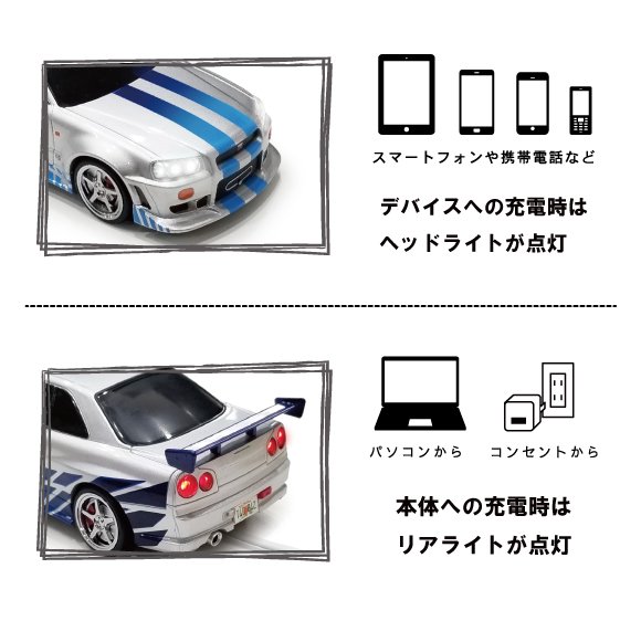 スカイライン GT-R   モバイルバッテリー