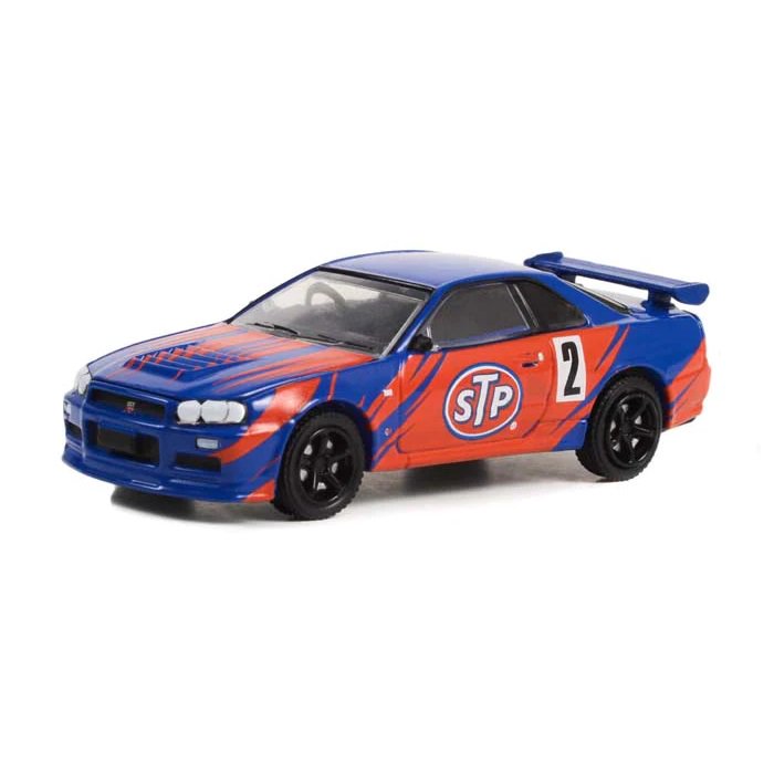 ミニカー GREENLIGHT 1/64スケール 日産スカイライン GT-R (R34) STP 