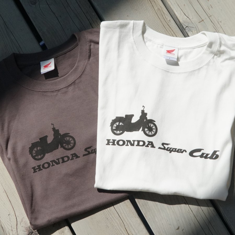 ホンダ スーパーカブ サイドシルエットプリントTシャツ チャコールグレー Lサイズ 2301HD01-05 JP店 バイクウェア・プロテクター 