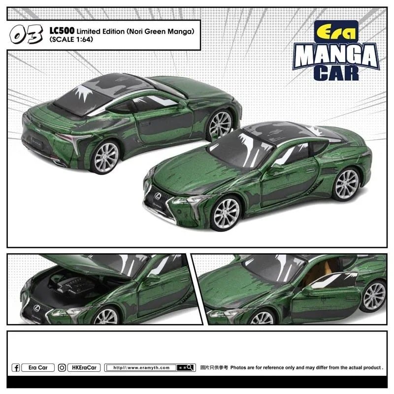 ミニカー 1/64スケール EraCar LB(リバティーウォーク) LC500 Manga Nori Greenレクサス Lexus -  CAMSHOP.JP　キャムショップ