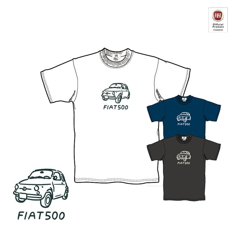 順次発送】Tシャツ 2023FT01-52 FIAT フィアット 500 綿100 順次発送】Tシャツ 2023FT01-52 FIAT フィアット 500 綿100