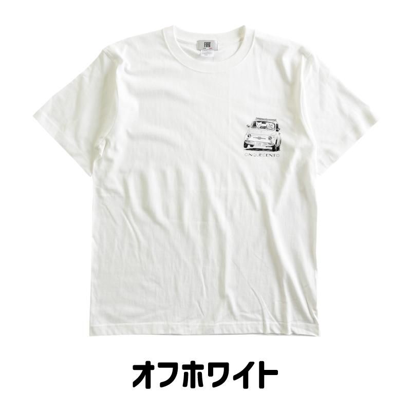 順次発送】Tシャツ FIAT 2023FT01-55 フィアット 500 ネコ 綿100