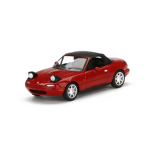 ミニカー 1/64スケール TSM MODEL MINI-GT マツダ ミアータ MX-5 (NA) クラシックレッドヘッドライトアップ ソフトトップ  - CAMSHOP.JP キャムショップ