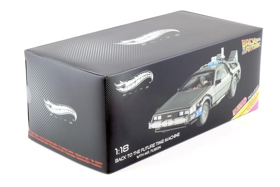 ミニカー 1/18スケール ホットウィール(Hot Wheels) バック・トゥ・ザ・フューチャー デロリアン DeLorean Back To  The Future TIME MACHINE