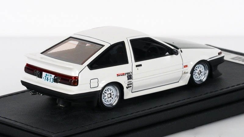 ミニカー 1/43スケール ignition model (イグニッションモデル) レジンカー トヨタ スプリンター トレノ (AE86) 3ドア  TKストリート ホワイト/ドリドリメッシュ15インチ - CAMSHOP.JP キャムショップ