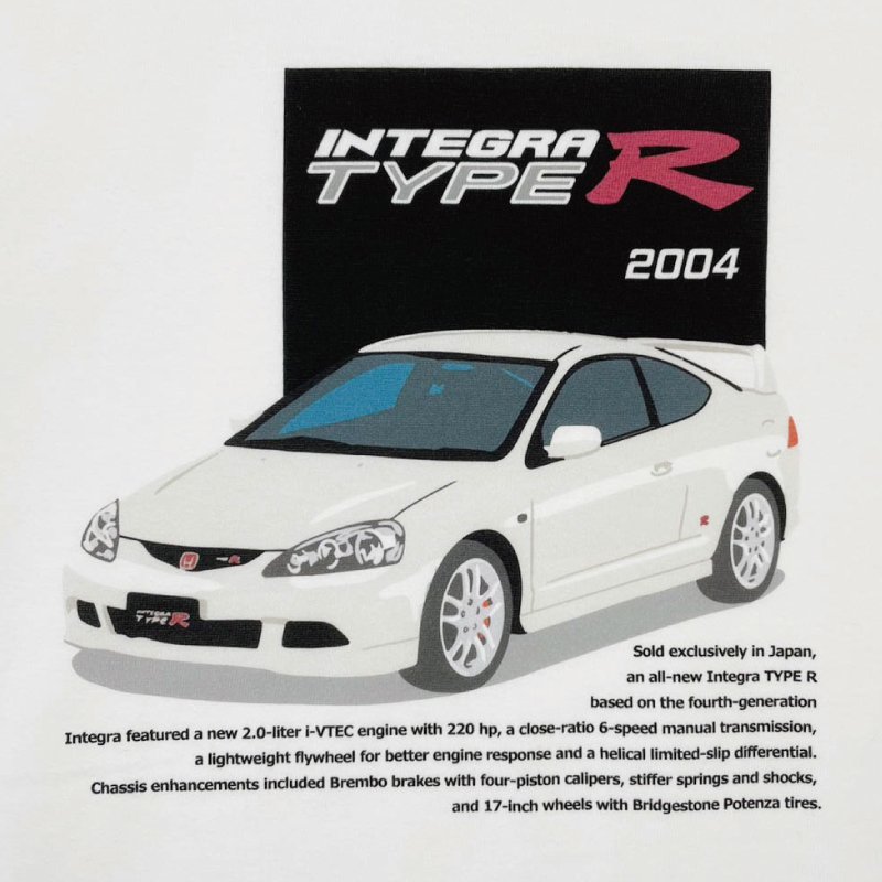 Tシャツ ホンダ インテグラ 2401HD41-03 HONDA CIVIC TYPE R 2004 Tシャツ