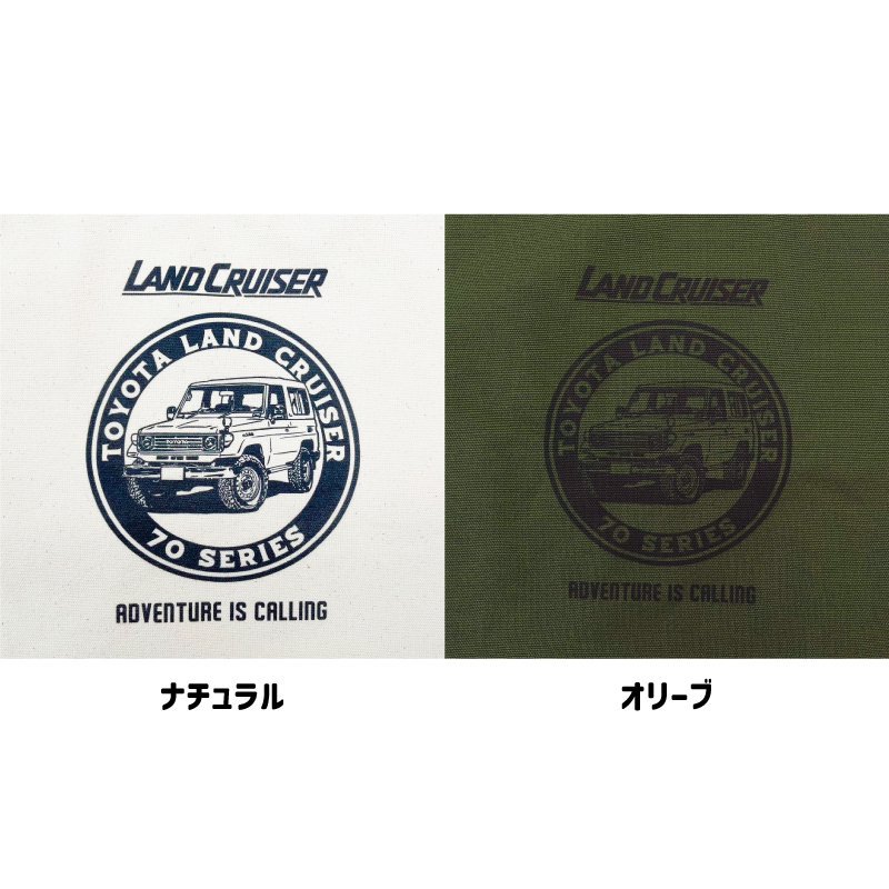 トートバッグ 2401TY03-05 トヨタ TOYOTA LAND CRUISER 70 サークルプリントトートバッグ ランドクルーザー ランクル  - CAMSHOP.JP キャムショップ