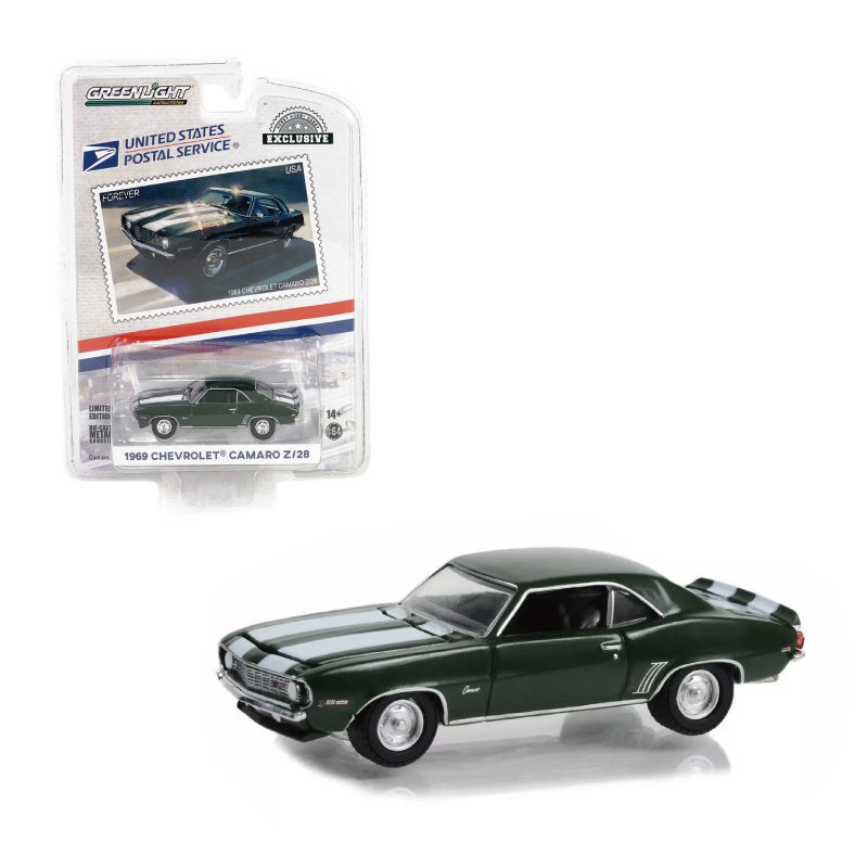 GREENLIGHT 1/64 USPS (UNITED STATES POSTAL SERVICE) 1969 CHEVROLET CAMARO  Z/28