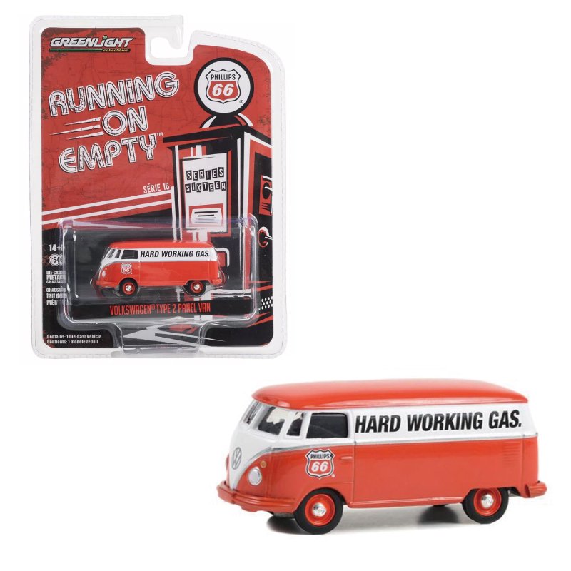 GREENLIGHT 1/64 VOLKSWAGEN TYPE 2 PANEL VAN RUNNING ON EMPTY