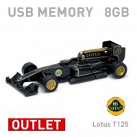 【箱ダメージアウトレット特価】Lotus T125 ロータス F1型 USBメモリー 8GB ブラック