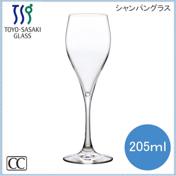 シャンパングラス 泡立ち機能付 205ｍl 6個 シャンパングラスコレクション 東洋佐々木ガラス（30M70CS-L001）