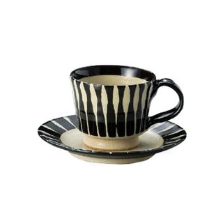コーヒー碗皿 130cc 鈴木黒十草珈琲碗皿 用と美（M1375）