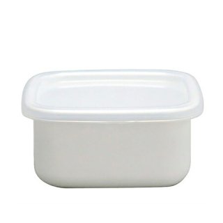 野田琺瑯 スクウェア S 食品保存容器 ホワイトシリーズ シール蓋付 WS-S  （475001）05-0108-0101
