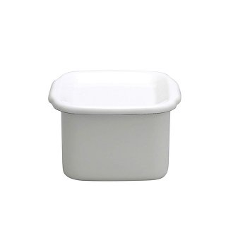 野田琺瑯 スクウェア M 食品保存容器 ホワイトシリーズ 琺瑯蓋付 WSH-M  (475122)