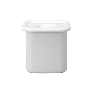 野田琺瑯 スクウェア L 食品保存容器 ホワイトシリーズ 密封蓋付 WSM-L  （475125）05-0108-0303