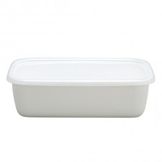 野田琺瑯 レクタングル 深型 M 食品保存容器 ホワイトシリーズ シール蓋付 WRF-M  (475005)