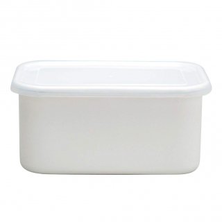 野田琺瑯 レクタングル 深型 LL 食品保存容器 ホワイトシリーズ シール蓋付 WRF-LL  （475007）05-0108-0504