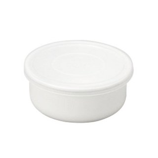 野田琺瑯 ラウンド 12cm 食品保存容器 ホワイトシリーズ シール蓋付 RD-12  （475031）05-0108-1202