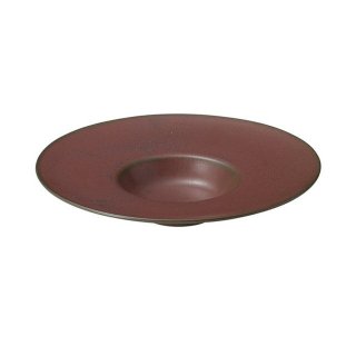 カネスズ 緋朱 平型スープパスタ皿  3枚セット 24cm（58600805-3P）KANESUZU 食器