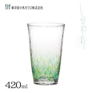 タンブラー 420ml 単品【水の彩 - 森の彩】ファインクリスタル 東洋佐々木ガラス (CN17714-D04)