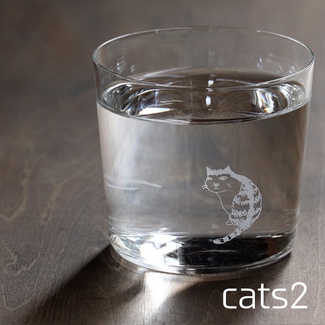 木村硝子店 cats 全3種 ロックグラス 300ml（17627・17628・17629