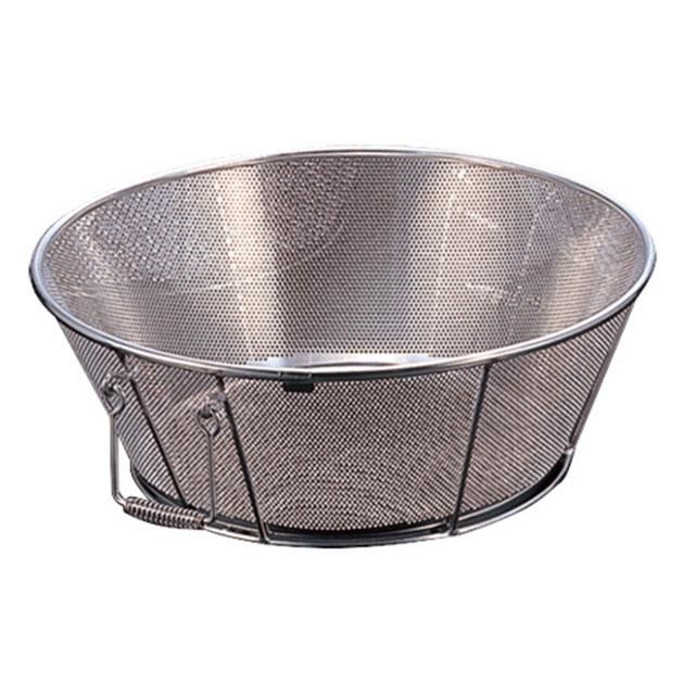 BK 18-8パンチング浅型ざる 45cm 穴径φ5mm 調理道具