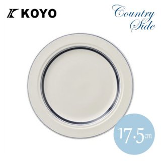 KOYO カントリーサイド 17.5cm ケーキ皿 ネイビーブルー 6枚セット（13428007）