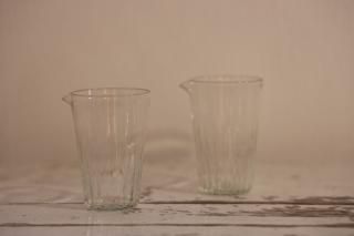 希少！新品・未使用！翁再生硝子工房 白いフタのコクモツポット　2個 翁再生硝子工房 - sotosu