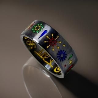 ゆう@ 銀久花火寒色２５号新品未使用 ゆう@ 銀久花火寒色25号新品未使用 夜空の花火シルバーリング☆