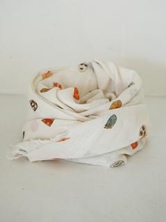 R&D.M.Co-(ɥޥ󥺥ơ顼)COAT OF ARMS GAUZE SHAWL