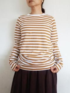 R&D.M.Co-(ɥޥ󥺥ơ顼)GAUZE BORDER L/T  SHIRT