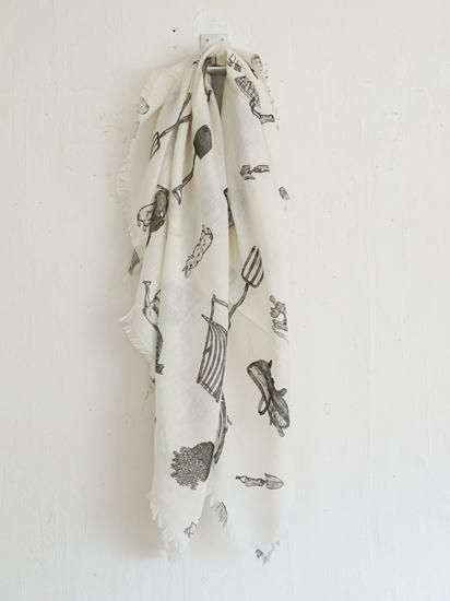 R&D.M.Co-☆GREAT GREEN THUMB GAUZE SHAWL R&D.M.Co-(オールドマンズテーラー) GREAT GREEN THUMB GAUZE