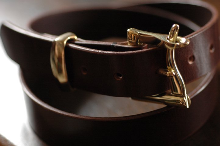 真鍮の美しいベルト ファイアーマンバックル（イギリス） Belt with