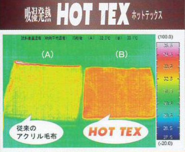 日本製】吸湿発熱 ホットテックス プレミアム 衿付き合わせ毛布 ロング