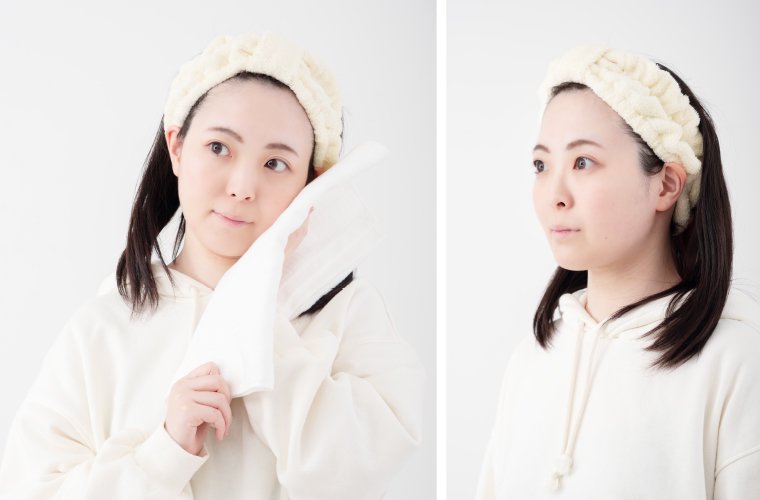 富岡産シルクアミノ酸を今治タオルに加工した絹綿美人のヘアターバンのこだわりイメージ1
