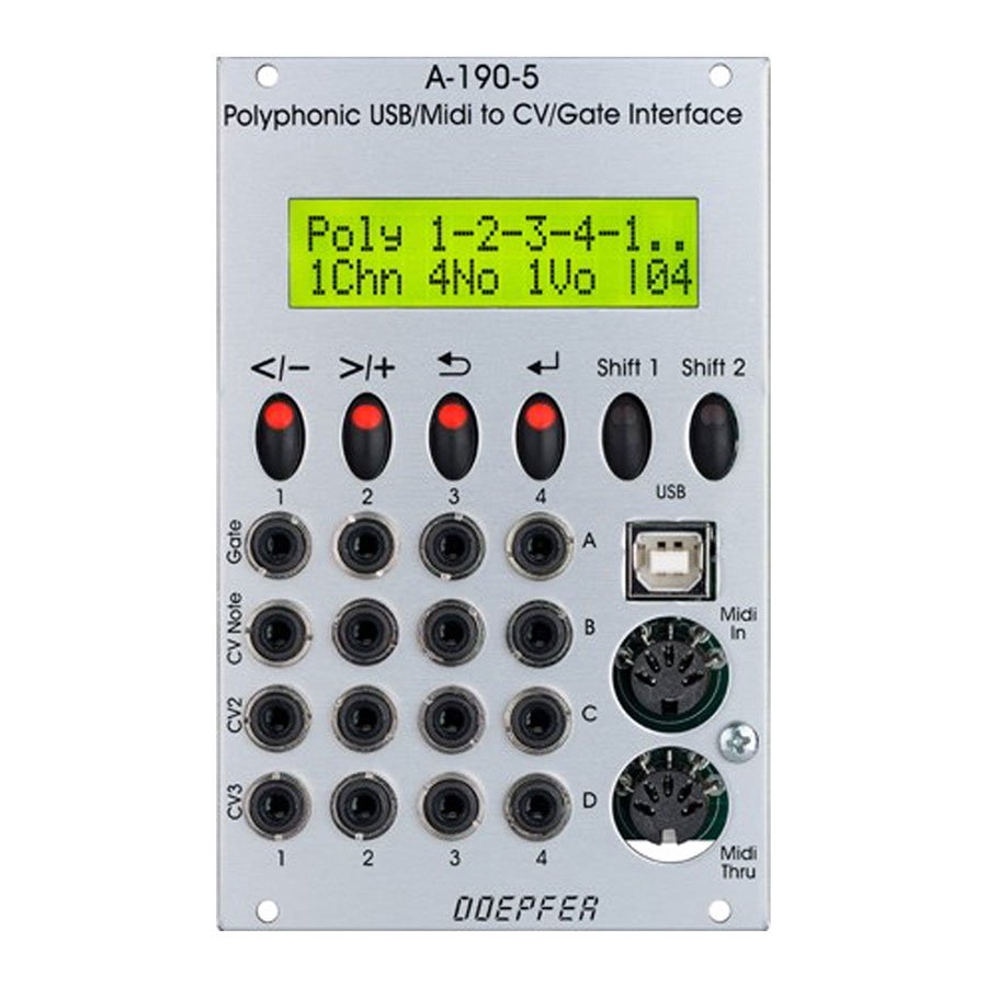 DOEPFER A-190-5 USB Midi Polyphonic CV / GATE Interface
