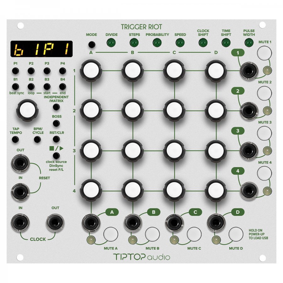 Tiptop Audio Trigger Riot（White Panel）| ユーロラック・モジュラー 