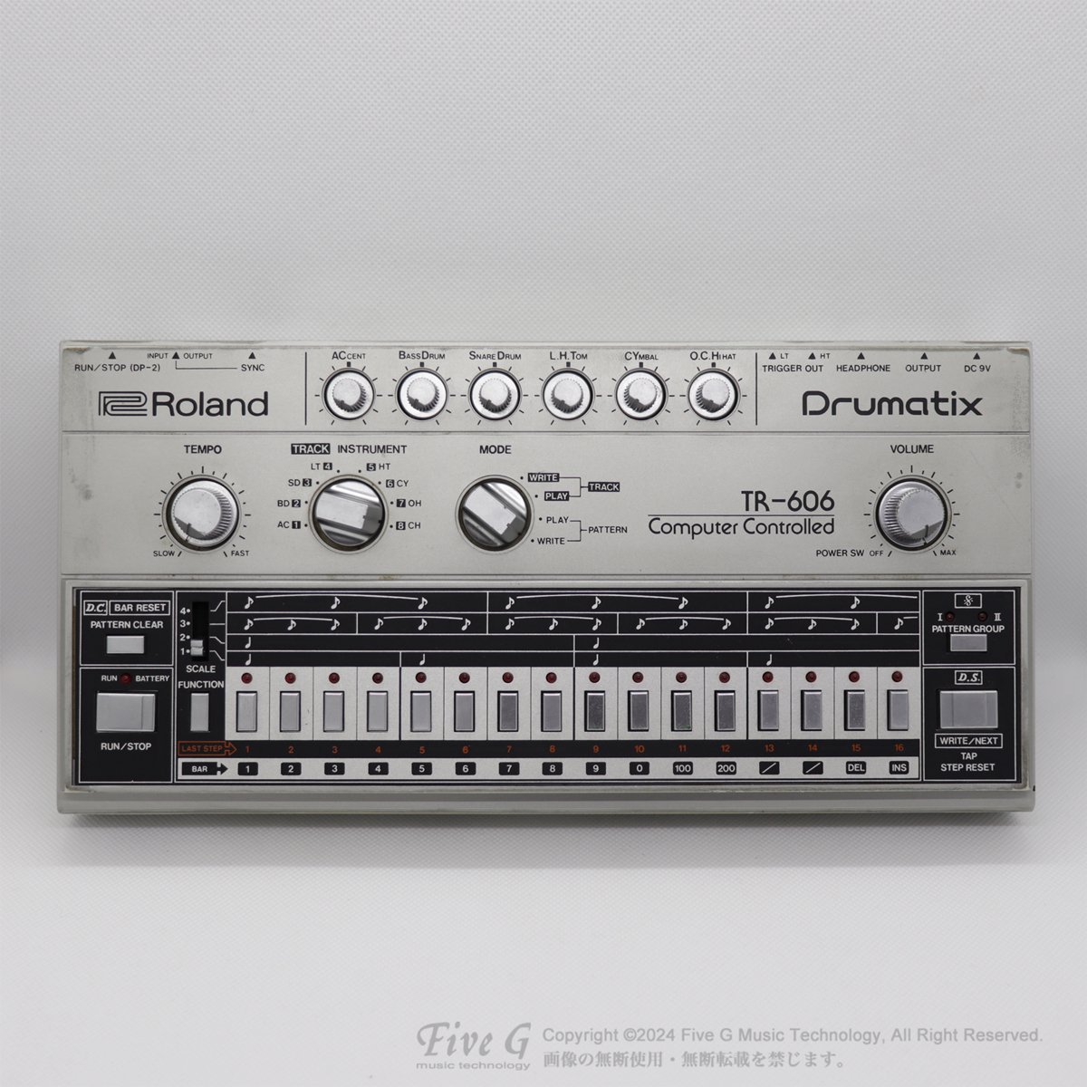 Roland | TR-606 | ヴィンテージ - Vintage - リズムマシン | Five G music technology