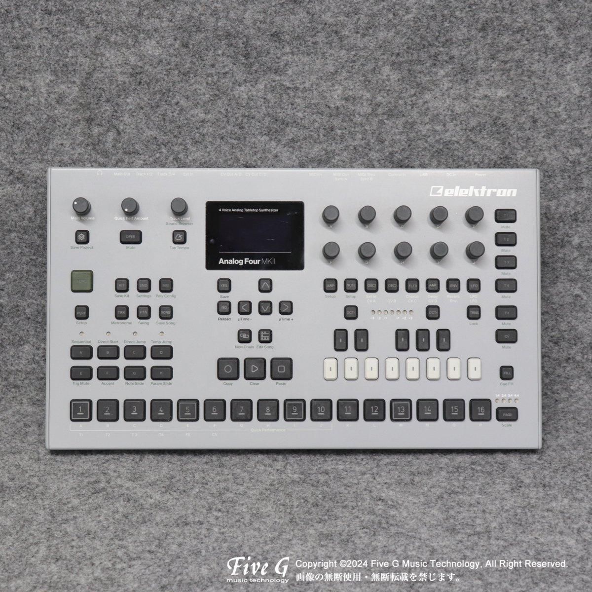 Elektron Analog Four MKII アナログシンセサイザー elektron/アナログシンセサイザー/Analog Four MK2のご紹介です。