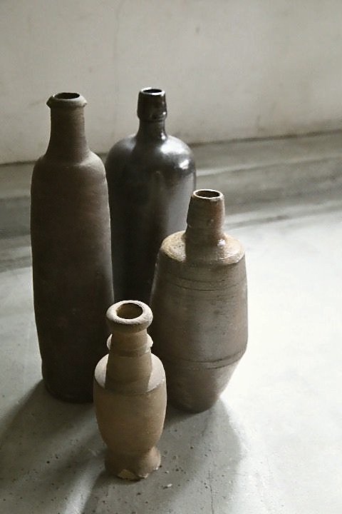 Antique French Earthenware Bottles 171208604