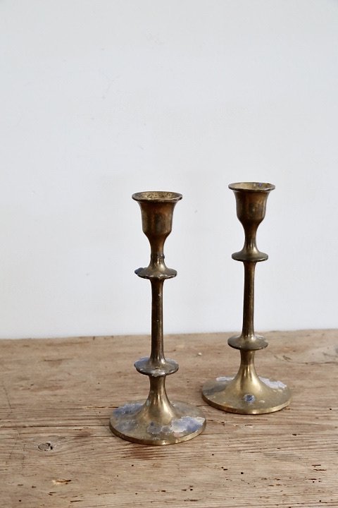 Antique Brass candle holder 179111886 