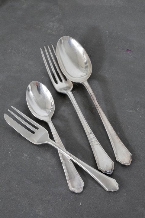 Vintage cutlery fork&spoon 181843167