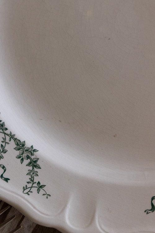 フランスアンティーク食器 ロンシャンのラウンドプレート