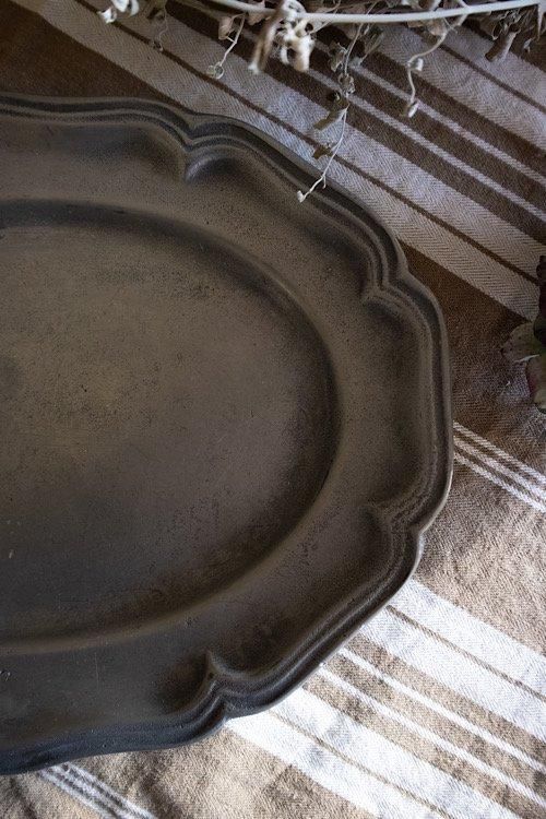 フランス　アンティーク　ヴィンテージ　エタン　錫　小物置き フランス アンティーク ヴィンテージ エタン 錫 小物置き - メルカリ