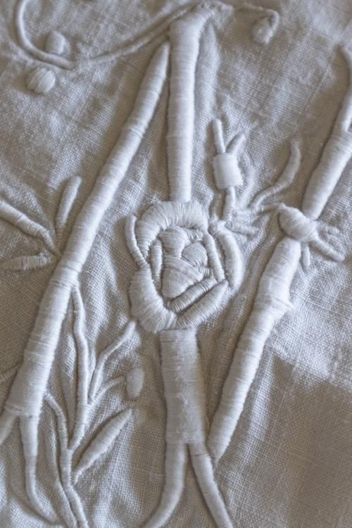 フランスアンティーク/モノグラムシーツ赤刺繍/イニシャルシーツMP フランスアンティーク/モノグラムシーツ赤刺繍/イニシャルシーツ