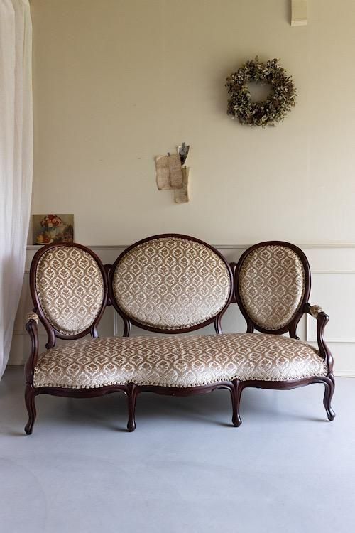 rinです【未使用・美品】フランスアンティークソファ　パーソナルチェア rin様専用です【未使用・美品】フランスアンティークソファ パーソナル