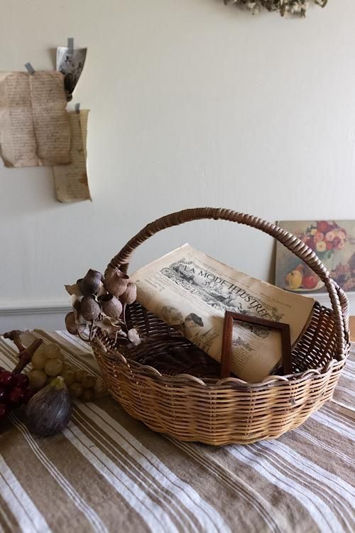 ラウンドパニエ | フランチバスケット - フランスアンティーク